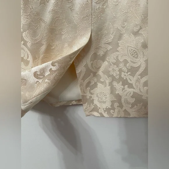 Scott McClintock Vintage Formal Cream Paisley Print Skirt Suit Size 4 - Picture 12 of 13